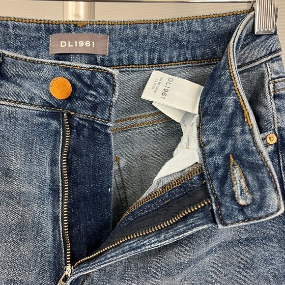DL1961 Wallace High-Rise Cropped Flare Denim Jeans Color Briggs Sz 27 - Picture 10 of 15